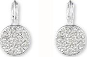 Silver Pave Stud Earring