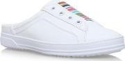 White zasa Flat Slip On Sneakers