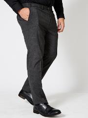 Big And Tall Grey Slim Fit Prince Of Wales Checked Trousers