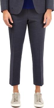 Blue Smart Collection Textured Suit Trousers