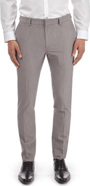Grey Stretch Super Skinny Fit Suit Trousers