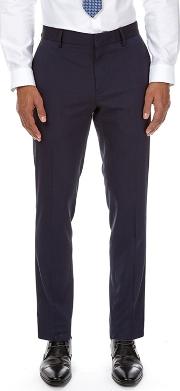 Navy Essential Skinny Fit Suit Trousers With Stretch