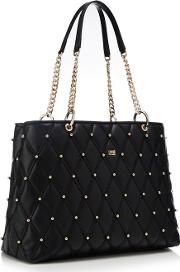 Black Studded jolie Shoulder Bag