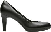 Clarks Black Leather adriel Viola Stiletto Heel Court Shoes