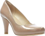 Clarks Natural Patent Leather dalia Rose High Heel Court Shoes