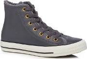 Grey Leather all Star High Tops