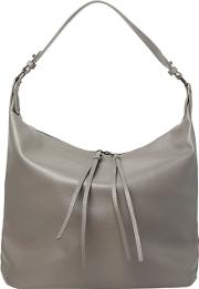 Grey Double Zip Hobo Bag