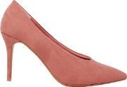 Rose Microfibre Gatsby Court Shoes