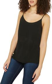Tall Black Scoop Neck Camisole Top