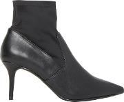 Wide Fit Black Motion Ankle Boots