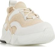 White Leather eleanora Platform Casual Trainers
