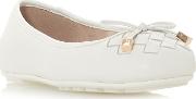 White Leather harland Ballet Pumps