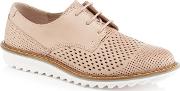 Pink Leather touch Brogues