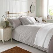 Natural 200 Thread Count Embroidered Duvet Cover