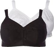 Black And White 2 Pack Elenor Firm Support Bra