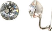 Rhodium & Swarovski Crystal Brilliant Clip Earrings