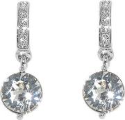 Silver Swarovski Crystal Drop Earrings