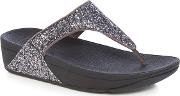 Metallic Glitterball Toe Post Sandals
