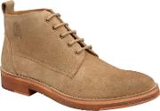 Biscuit russell Washed Suede Lace Up Boots