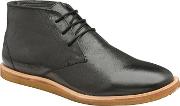 Black baxter Leather Lace Up Chukka Boots