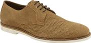 Tan rudd Lace Up Suede Derby Shoes