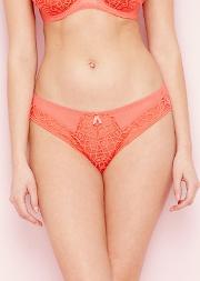 Orange Crochet Lace soiree Bikini Knickers