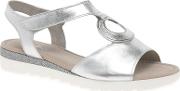 Silver Leather ellis Flat Sandals