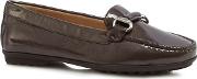 Dark Brown Leather elidia Loafers