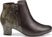 Chocolate Leather delight Ankle Boots