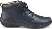 Navy ellery Wide Fit Ankle Boots