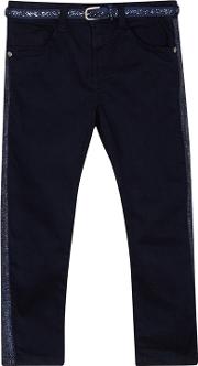 girls Navy Regular Fit Jeans