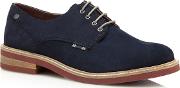 Navy Suede Lace Up Shoes