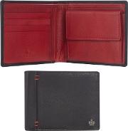 Black Leather Wallet With Data Protection
