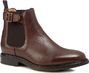 Brown Leather harper Chelsea Boots