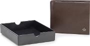 Brown Leather Wallet In A Gift Box