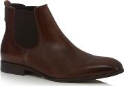 Dark Brown Leather eider Chelsea Boots