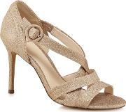 No. 1  Gold Glitter pastel High Stiletto Heel Sandals