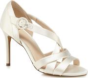 No. 1  Ivory Glitter pastel High Stiletto Heel Sandals