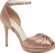 No. 1  Light Pink Satin prima High Stiletto Heel Ankle Strap Sandals
