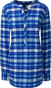 Blue Plus Brushed Flannel Tunic