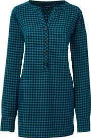 Green Brushed Flannel Tunic