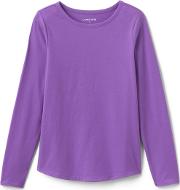 Purple Girls Long Sleeve Jersey T Shirt