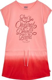 Girls Pink Logo Print Dress
