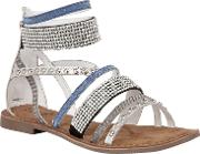 Silver Leather wren Strappy Sandals