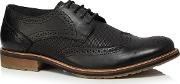 Since 1759 Black Leather hatch Brogues