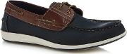 Since 1759 Navy Leather lawson Boat Shoes