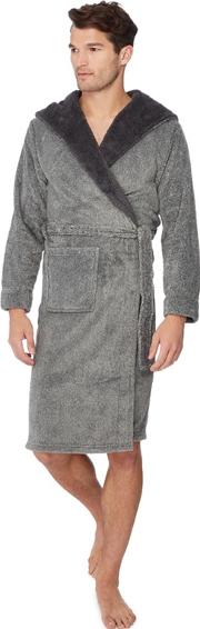 Big And Tall Grey Hooded Dressing Gown