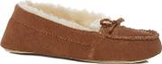 Brown Suede Moccasin Slippers
