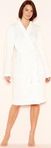 Cream Fleece Dressing Gown