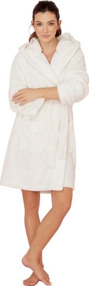 Cream Polar Bear Appliqu Fleece Dressing Gown